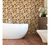 Ambiance Sticker Self-Adhesive Decorative Wall Decal Cement Tile for Bathroom and Kitchen Mosaïques Nuance Sablé - Pack of 9 Stickers of 10 x 10 cm