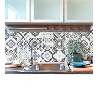 Ambiance Sticker Self-Adhesive Decorative Wall Decal Cement Tile for Bathroom and Kitchen Nuances de Gris Oslo - Pack of 30 Stickers of 20 x 20 cm