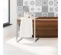Ambiance Sticker Self-Adhesive Decorative Wall Decal Cement Tile for Bathroom and Kitchen Nuances de Gris Cordoba - Pack of 9 Stickers of 15 x15 cm