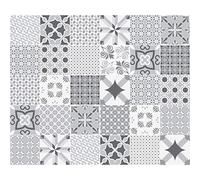 Ambiance Sticker Self-Adhesive Decorative Wall Decal Cement Tile for Bathroom and Kitchen Nuances de Gris Romantique - Pack of 30 Stickers of 15 x 15 cm