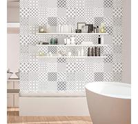 Ambiance Sticker Self-Adhesive Decorative Wall Decal Cement Tile for Bathroom and Kitchen Tanyka - Pack of 9 Stickers of 10 x 10 cm