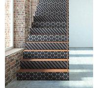 Ambiance Sticker Stair Tile Stickers, Vinyl, Kakadeg, 6 bandes de 15 x 105 cm