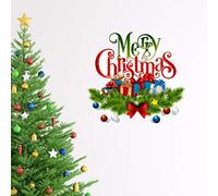 Ambiance Sticker Wall Sticker Christmas Sticker Christmas Merry Christmas with Snow Wall Decoration Wall Decoration Christmas 60 x 60 cm