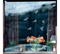 Ambiance Sticker Window Film Sticker for Windows | Translucent Birds | Anti-Collision Adhesive for Shower, Office, Window, Bathroom and Kitchen | L 40 x H 40 cm - 15 Stickers