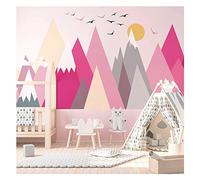 Ambiance Stickers Scandinavian Martika Mountains Wall Decals, DIY Home Decor, Peel and Stick Removable Stickers, Waterproof and Self Adhesive Wall Art - H115 x L230 CM
