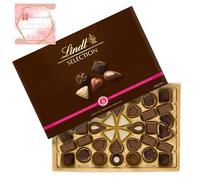 Ambience Products Lindt Lindor Gifts Selection fine continental chocolate box, extra large, 40 assorted milk, dark and white chocolates, 427 g, sharing box, for him or her for Valentine's Day, Christmas