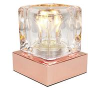 Ambient Glass Ice Cube Touch Dimmable Table Lamp Copper Base with G9 Bulb M0111