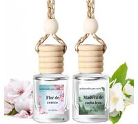 Ambientador de coche colgante, difusor de aceites esenciales para coche, ambientador de coche duradero, ambientador de coche para mujeres (Cherry Wood + Cherry Blossom Fragrance)