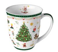 Ambiente 0.4 Litre Fine Bone China Christmas Tree Mug, White