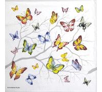 Ambiente 3 Ply Paper Napkins Colourful Butterflies