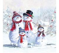 Ambiente 3 Ply Paper Napkins Snowmen with Hats