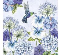 Ambiente - 3-Ply Printed Paper Napkins - Pack of 20, Lunch Size, 33cm x 33cm - Hummingbird