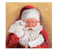 Ambiente - 3-Ply Printed Paper Napkins - Pack of 20 - Watch This, Santa Napkins, Christmas Napkins