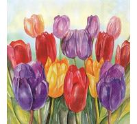 Ambiente 33cm 3-Ply Paper Napkins 20pcs - Colourful Tulips