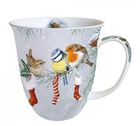 Ambiente Christmas Mug 0.4 L Christmas Socks Robin Blue Tit & Wren