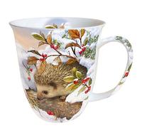 Ambiente Christmas Mug Hedgehog in the Snow Mug 0.4L Fine Bone China