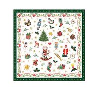 Ambiente Christmas Napkin 33 Centimeter Pack of 20 Christmas All Over (Green)