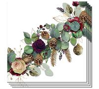 Ambiente Christmas Napkin 33 Centimeter Pack of 20 Eucalyptus (White)