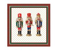 Ambiente Christmas Napkin 33 Centimetre Pack of 20 Three Nutcrackers