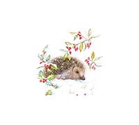 Ambiente - Christmas Paper Napkins - Hedgehog in Winter/Hedgehog - 33 x 33 cm - Pack of 20