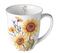 Ambiente Coffee Mug Tea Cup Mug 0.4 L Fine Bone China Sunflowers Sunflowers