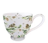 Ambiente Fine Bone China Christmas Mug 0.45 L Sparrows in Snow