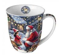 Ambiente Mug with Conversation with Santa Claus Mug with Approx. 400 ml Capacity