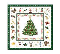 Ambiente Napkin 33 Centimetre Christmas Evergreen White