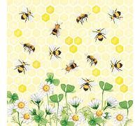 Ambiente Paper Lunch Napkins, Bees Joy, Pack of 20