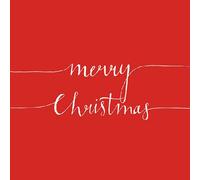 Ambiente Paper Napkins Lunch/Party/ca. 33x33cm Christmas Note Red - Christmas - Ideal As A Gift and Decoration