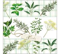 Ambiente Paper Napkins Lunch/Party/ca. 33x33cm Herbs - Ideal As A Gift