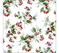 Ambiente Paper Napkins Lunch/Party/ca. 33x33cm Winter Foliage - Christmas - Ideal As A Gift and Decoration