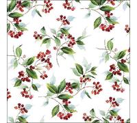 Ambiente Paper Napkins Lunch/Party/ca. 33x33cm Winter Foliage - Christmas - Ideal As A Gift and Decoration