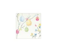 Ambiente Paper Napkins, Pack of 20, 3-ply Lunch Size 33 x 33cm Easter Napkins, Spring Napkins Hanging Eggs