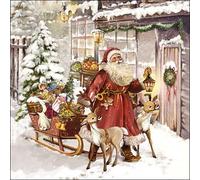 Ambiente Paper Napkins, Pack of 20, 3-ply Lunch Size Christmas Visit