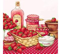 Ambiente Serviettes Lunch 33 x 33 cm Party Strawberry Flavor