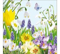 Ambiente Spring Time 3-Ply Napkins, 20 Count - Paper - 33 x 33 cm - Disposable