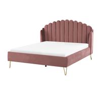 Bed Velvet AMBILLOU 160 x 200 cm (EU King Size) Pink