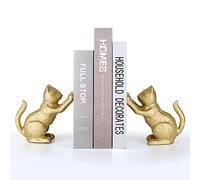 Ambipolar Decorative Cat Theme Bookend, Gold