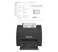 Ambir Business Card Scanner PS670st High Speed Single Sided Vertical USB Powered Business Card Scanner with AmbirScan Business Card for Windows PC