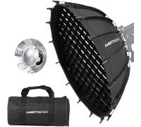 AMBITFUL 60 cm / 23.6 inch Studio Silver Wide Angle Beauty Dish Honeycomb Grid Bowens Mount for Photography Studio Flash Head and Monolight