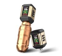 Ambition Lutin Wireless Tattoo Gun Rotary Tattoo Pen Machine with Straight Drive Bar Dual 2200mAh Korall Power Supply for Professional Artists
