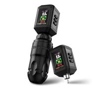 Ambition Lutin Wireless Tattoo Gun Rotary Tattoo Pen Machine with Straight Drive Bar Dual 2200mAh Korall Power Supply for Professional Artists