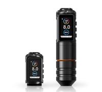 Ambition Ninja Pro Tattoo Gun with Intelligent Billing Feature Coreless Motor - Rotary Cartridge Tattoo Machine with Dual 2000mAh Power Supply for Professionals and Beginners