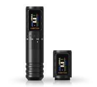 Ambition Paco V2 Tattoo Gun with Adjustable Stroke 2.2mm-4.2mm Rotary Cartridge Tattoo Pen Machine with Dual 1700mAh Power Coreless Motor Digital LCD Display