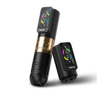 Ambition Seher Rotary Tattoo Gun Wireless Tattoo Machine with 6 Strokes Length 2.2mm-4.2mm Coreless Motor with Dual 2400mAh Battery for Professional Artist