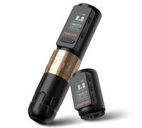 Ambition Soldier Max Rotary Tattoo Gun Wireless Tattoo Machine with 4.0mm Stroke Billing Function Frequency Mode Stabilizing System Supply Dual 2400mAh Battery for Professional Artist