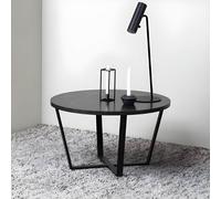 Amble Coffee Table - Round - Black Marble Effect