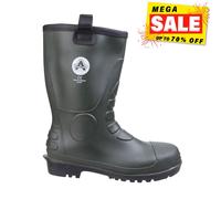 Ambler Safety FS97 PVC Rigger Mens Outdoor Anti-Static Boot Green