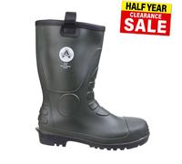 Ambler Safety FS97 PVC Rigger Mens Outdoor Anti-Static Boot Green